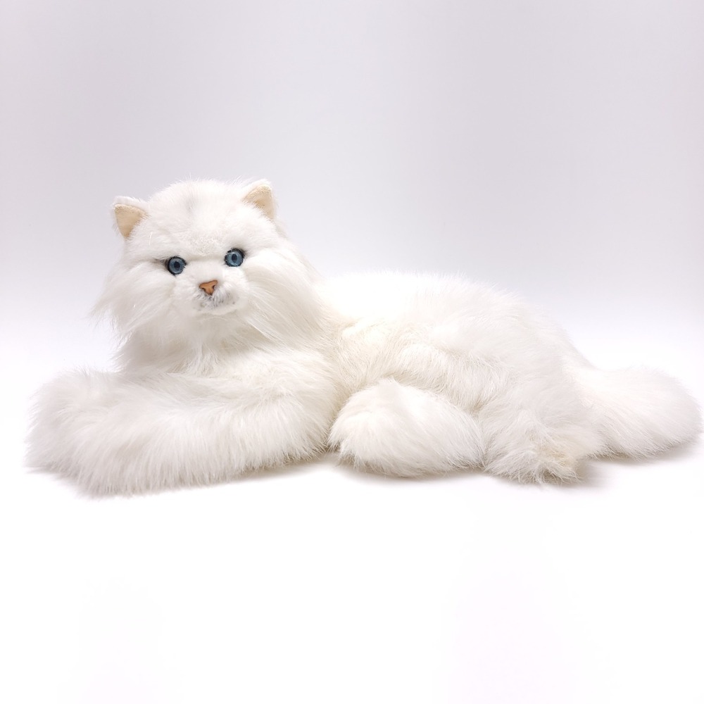 Russ Berrie Fancy Feast White Persian Cat Plush Blue Eyes Vintage PD549 18"